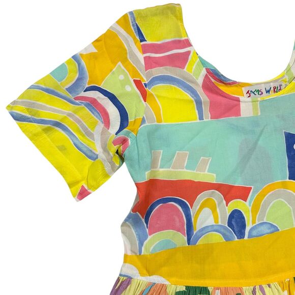 Vintage Jams World Short Sleeve Dress Port/Resort Tropical Vacation Size Small - Picture 5 of 10